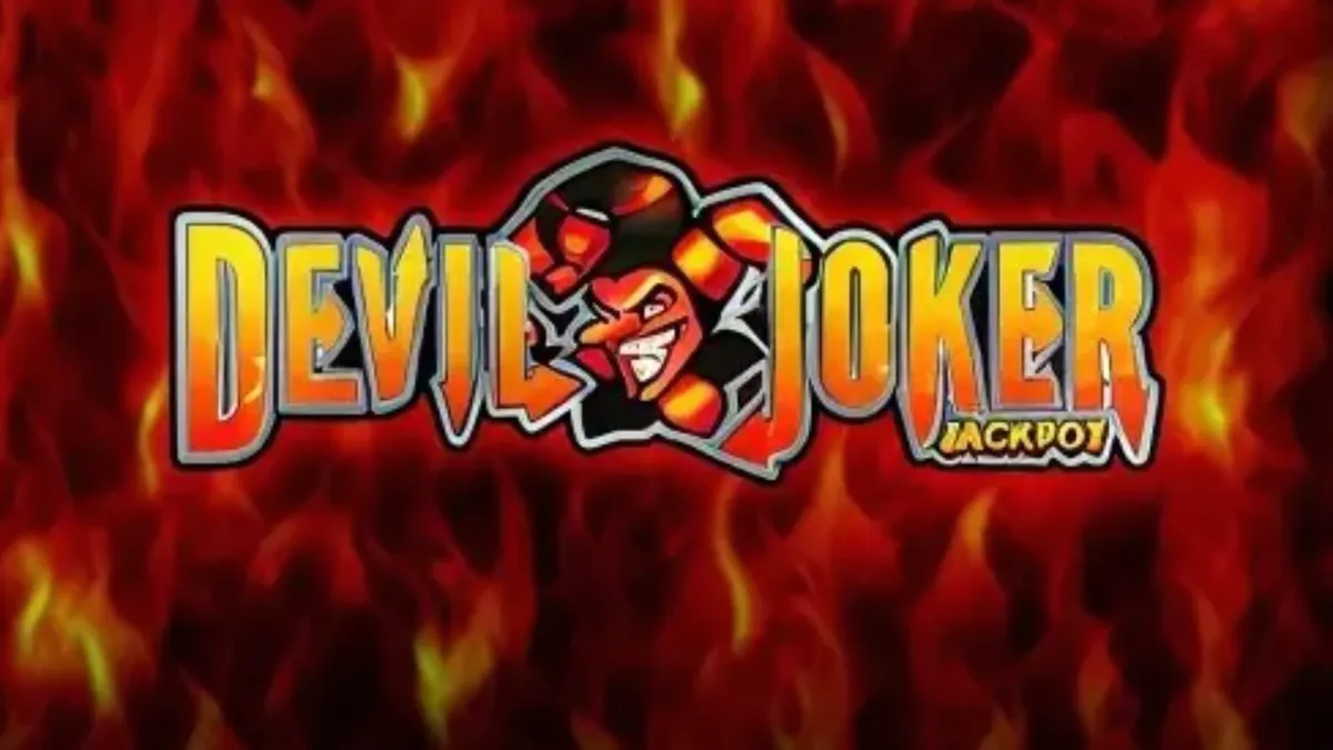 Interface de jogo do slot Devil Joker Jackpot com símbolos de frutas e o personagem Devil Joker
